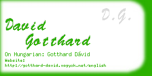 david gotthard business card